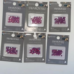 6x Swarovski Flatbacks